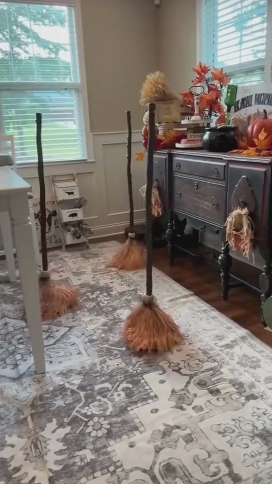Floating Moving Halloween Broom – Spooky Animated Prop That Glides Across the Floor